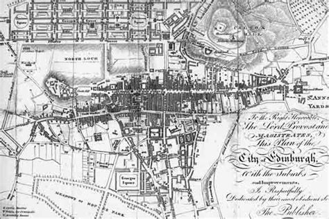 Edinburgh Old Town and New Town - 1817 Map | Old town edinburgh, Old town, Town map