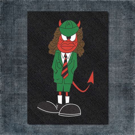 AC DC Back Patch, AC DC Devil Logo Big Back Patch – Metal Band T-Shirt | Print On Demand Metal Shop