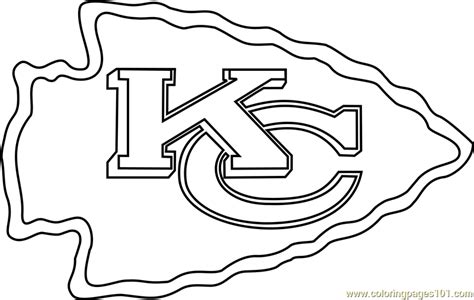 Kansas City Chiefs Logo Coloring Page - Free NFL Coloring Pages ...