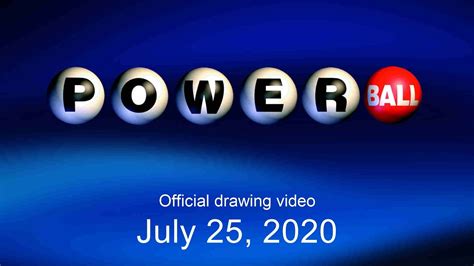 Powerball drawing for July 25, 2020 - YouTube