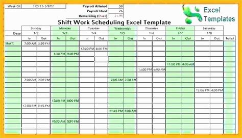 Free Work Schedule Maker Template Of Employee Schedule Maker Excel ...