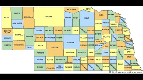 Exploring The Map Of Counties In Nebraska - Map Of Germany