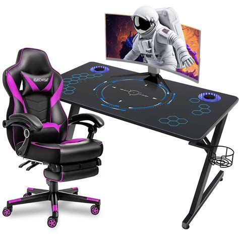 Maximize Comfort and Style: Elecwish Gaming Desk & Chair Duo