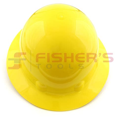 Fibre-Metal E1RWYELLOW Full Brim Hard Hat with Ratchet Suspension (Yellow)