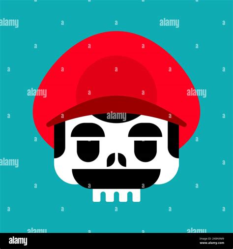 Mustachioed plumber skull. Vector illustration Stock Vector Image & Art - Alamy