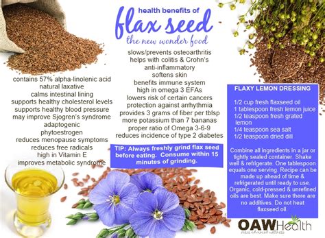 Health Benefits of Flax Seed - OAWHealth