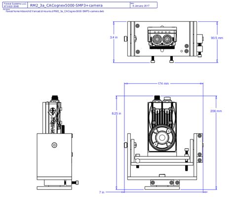 Camera Adapter for Cognex 5000 Camera -- Foveal Systems