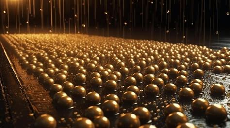 Premium Photo | Golden lottery balls background