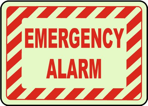 Emergency Alarm Sign - Save 10% Instantly