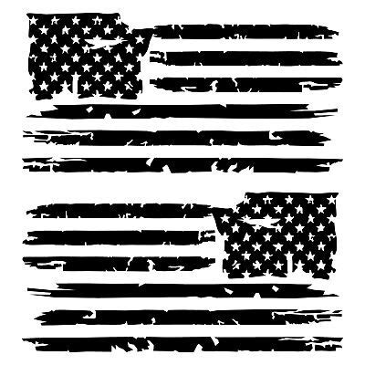 Tattered American Flag Distressed Vinyl Decal Sticker - vrogue.co