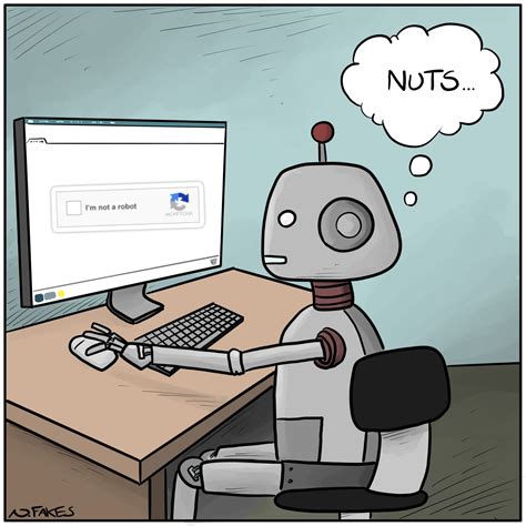 Robot Solving Captcha | Web Development Comics By WPMU DEV