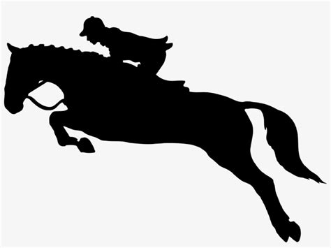 Running Horse Silhouette Clip Art - Horse And Rider Silhouette Jumping ...