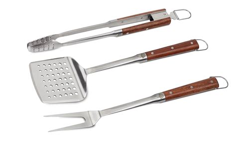 Pit Boss 3 Piece Barbecue Tool Set with Spatula, Tongs, and Fork - Walmart.com