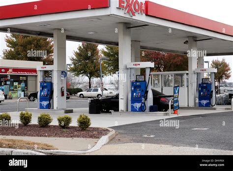 Exxon service gas petrol station Stock Photo - Alamy