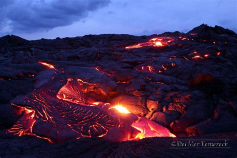 Capturing the Moment: Lava Flowing into the Ocean, Big Island, Hawaii