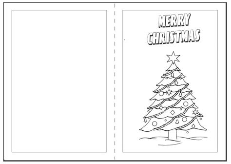 Christmas Card Coloring Pictures