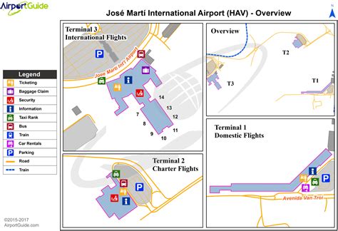 Havana - José Martí International (HAV) Airport Terminal Map - Overview ...