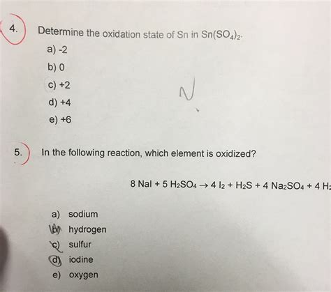 Solved Determine the oxidation state of Sn in Sn(SO_4)_2. | Chegg.com