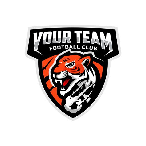 Tiger mascot for a football team logo. Vector illustration. 20545644 Vector Art at Vecteezy