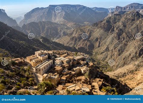 Diana Viewpoint Oman Mountains at Jabal Akhdar Al Hajar Mountains Stock ...