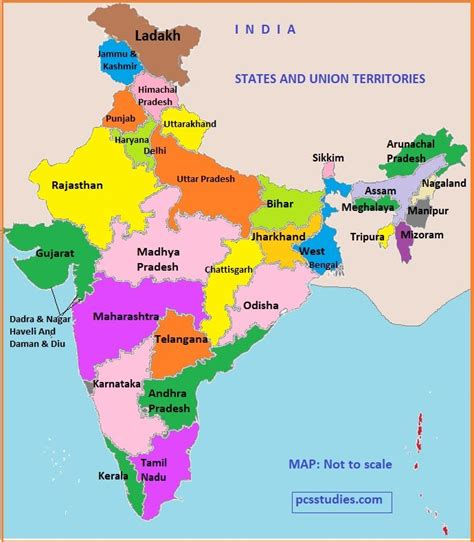 States and Capitals in India - PCSSTUDIES Geography