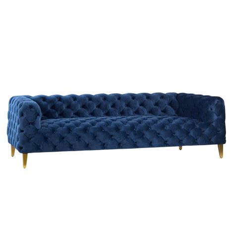 Royal Blue Tufted Sofa | Chairish