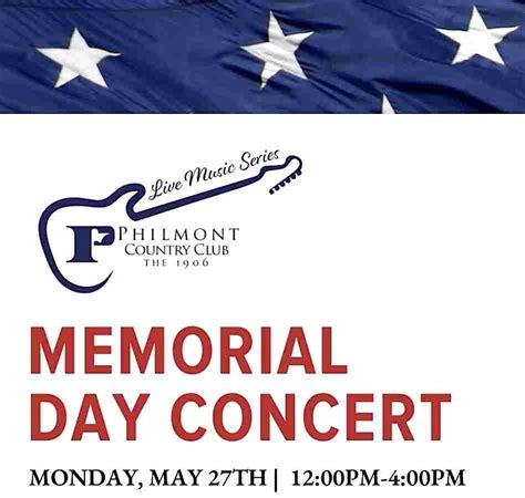 Memorial Day Concert with a BBQ at Philmont Country Club, Philmont ...