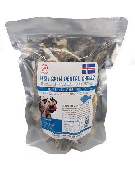 TickedPet Icelandic Cod Fish Skin Treats For Dogs Wild Caught Single Ingredient Chews -- You can ...