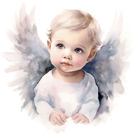 Baby Angels Clipart Watercolor Angel Babies Postcard 50 High Resolution Jpg's - Etsy | Angel ...