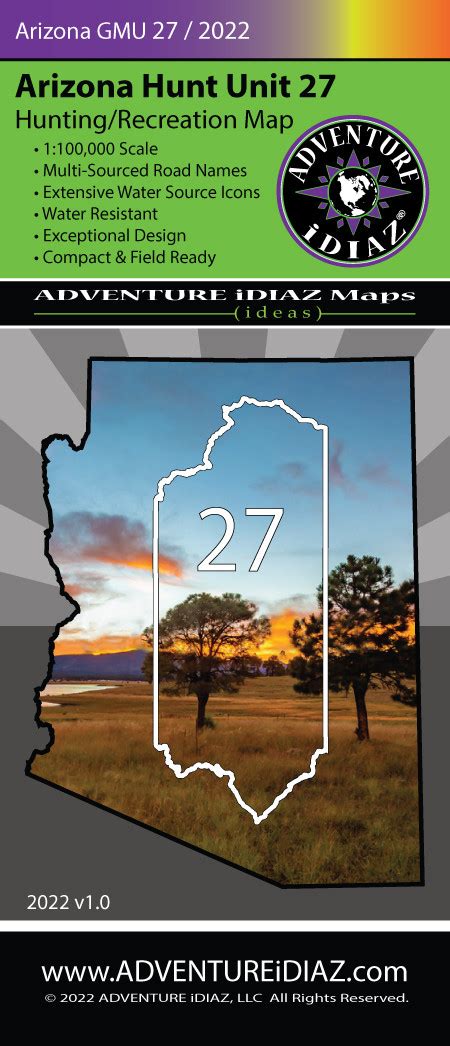 Arizona Hunting Unit 27 Map; A Superior Map for Your AZ Adventure