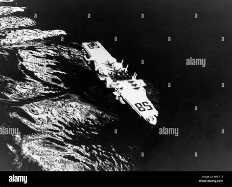 Preliminary design model of USS United States (CVA-58) undergoing seekeeping tests at Carderock ...