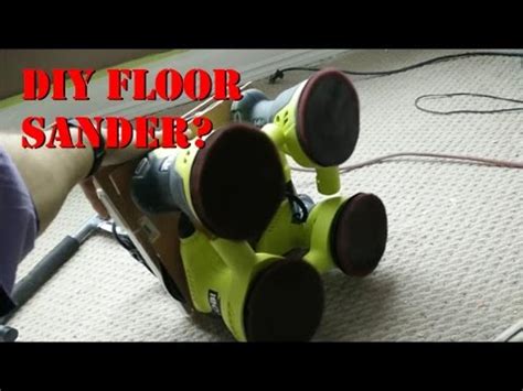 DIY Floor Sander?? How's that for a hack... - YouTube