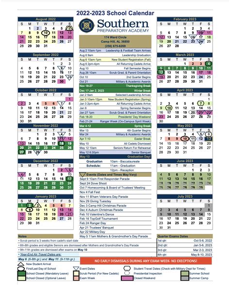 Academic Calendar - Southern Preparatory Academy