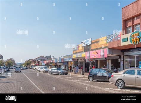 MIDDELBURG, SOUTH AFRICA - MAY 22, 2019: A street scene, with ...