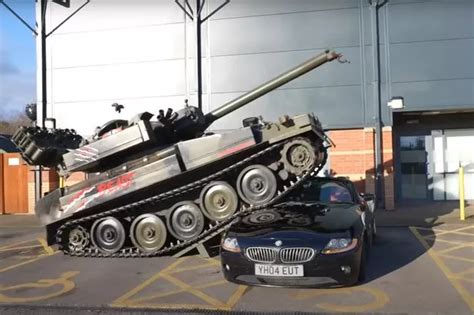 Onlookers stunned as Eddie Hall drives tank over BMW parked at Newcastle gym - Stoke-on-Trent Live