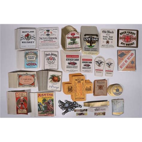 Liquor Bottle Labels, Small, 300 [169715] - Holabird Western Americana Collections