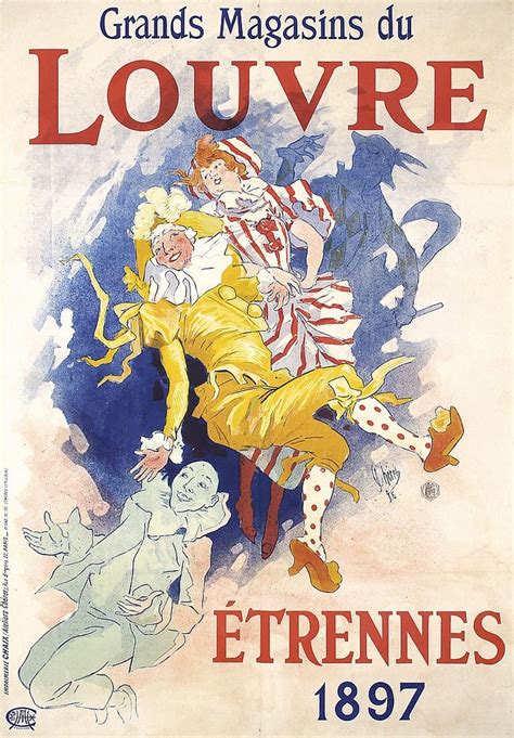 Sold at Auction: Jules Chéret, Original 1890s JULES CHERET Art Nouveau Poster LOUVRE | Art ...