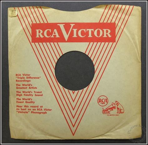 1940's - 1950's Vintage RCA Victor Records 78 RPM Paper Record Sleeve | Record sleeves, Rca, Records