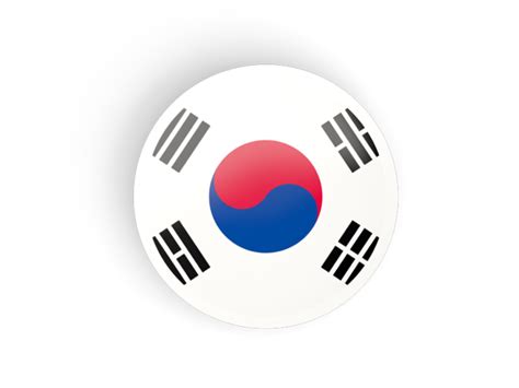 Round concave icon. Illustration of flag of South Korea