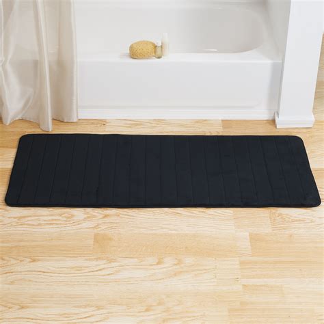 Lavish Home Extra Long Striped Memory Foam Bath Mat & Reviews | Wayfair