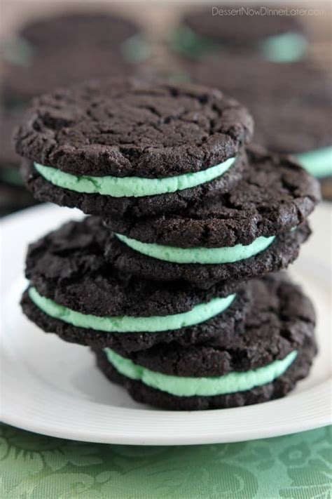 Homemade Mint Oreos | Dessert Now Dinner Later