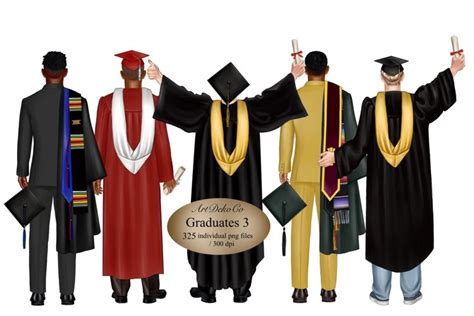 Graduation clipart for boys, clipart for high school.