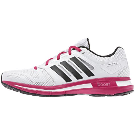 Adidas Womens Revenergy Boost Running Shoes - White/Vivid Berry - Tennisnuts.com