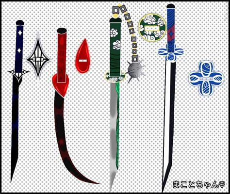 cheers .. finally finished drawing the weapons of my characters | Demon ...