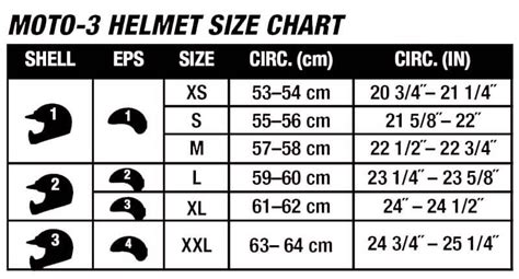 Motorcycle Helmet Sizing Chart Bell | Reviewmotors.co