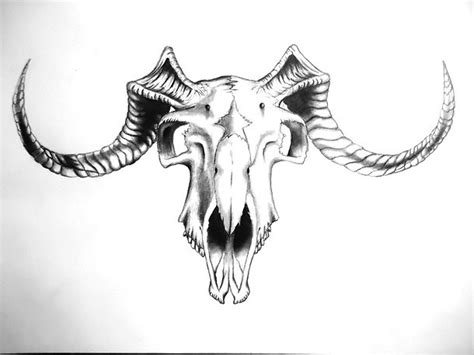 Goat Skull Tattoo Design