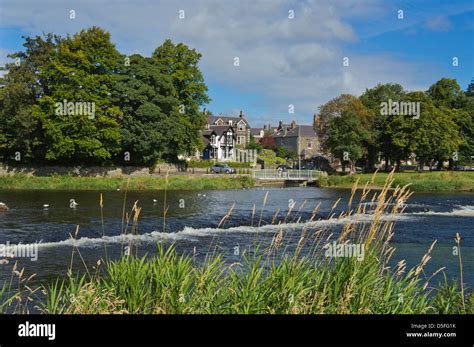 The river Tweed at Peebles, Borders Region, Scotland Stock Photo - Alamy