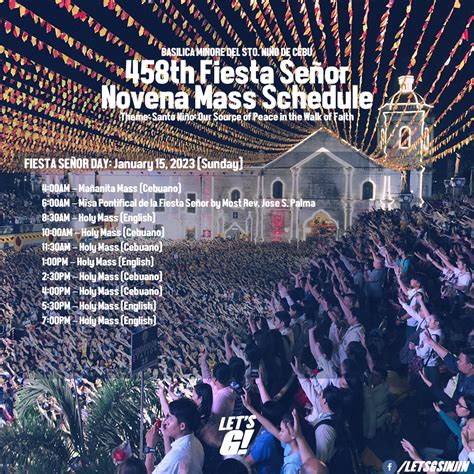 Fiesta Señor 2023 – Sinulog Schedule of Novena Masses at the Basilica ...