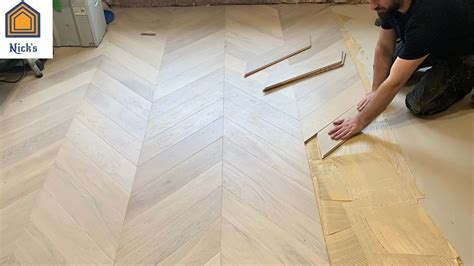 How to Install Chevron Wood Flooring - YouTube