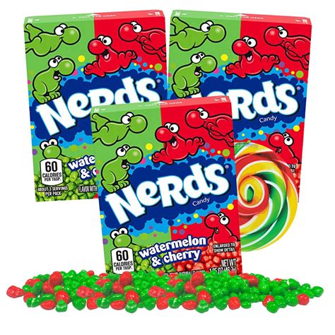 Buy Nerds Candy Boxes, Watermelon and Cherry Flavored Nerd Candies with ...